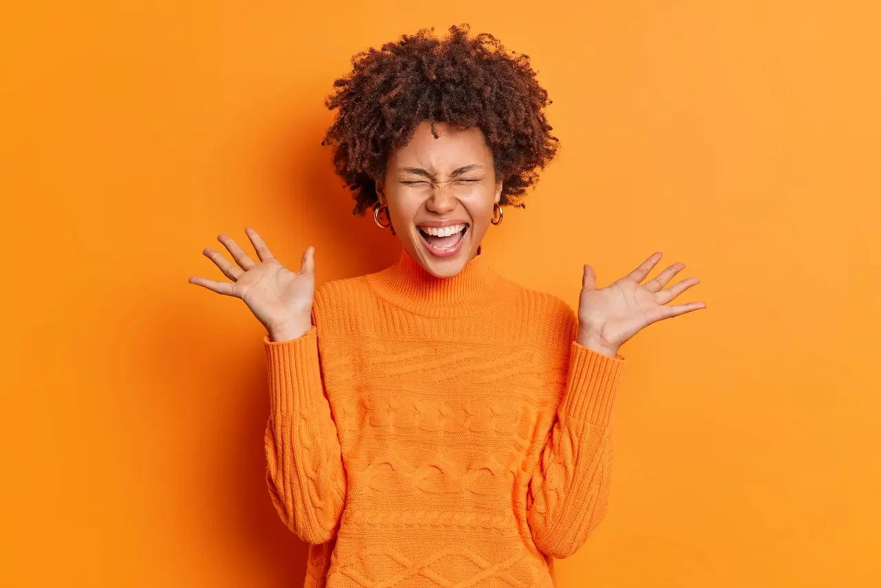 happy young woman